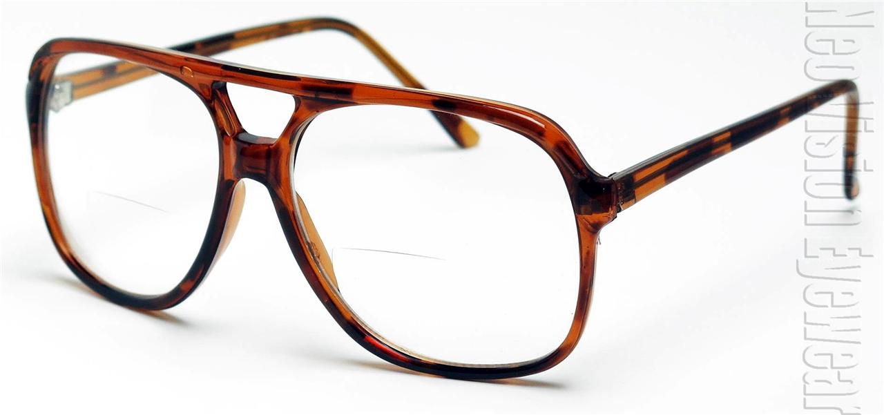 Aviator Clear Lens Bifocal Reading Glasses Retro Various Strengths K59