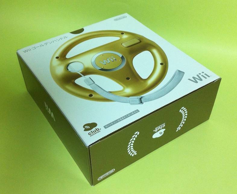 GOLDEN WHEEL for Wii Mario Kart Club Nintendo ( Gold ) JAPAN USED eBay