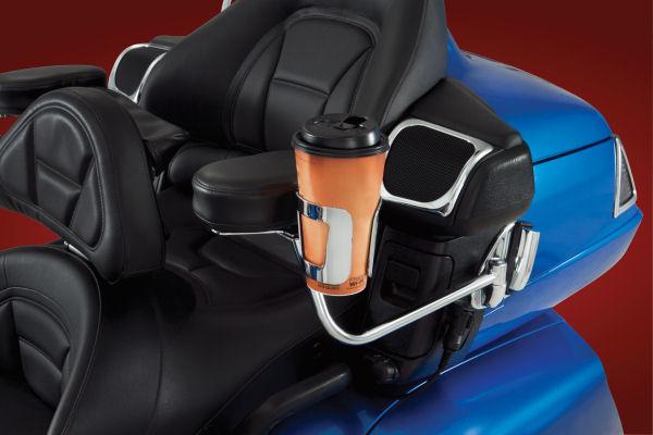 Chrome Steel Passenger Armrest Cup Holder for Goldwing GL1200, 1500