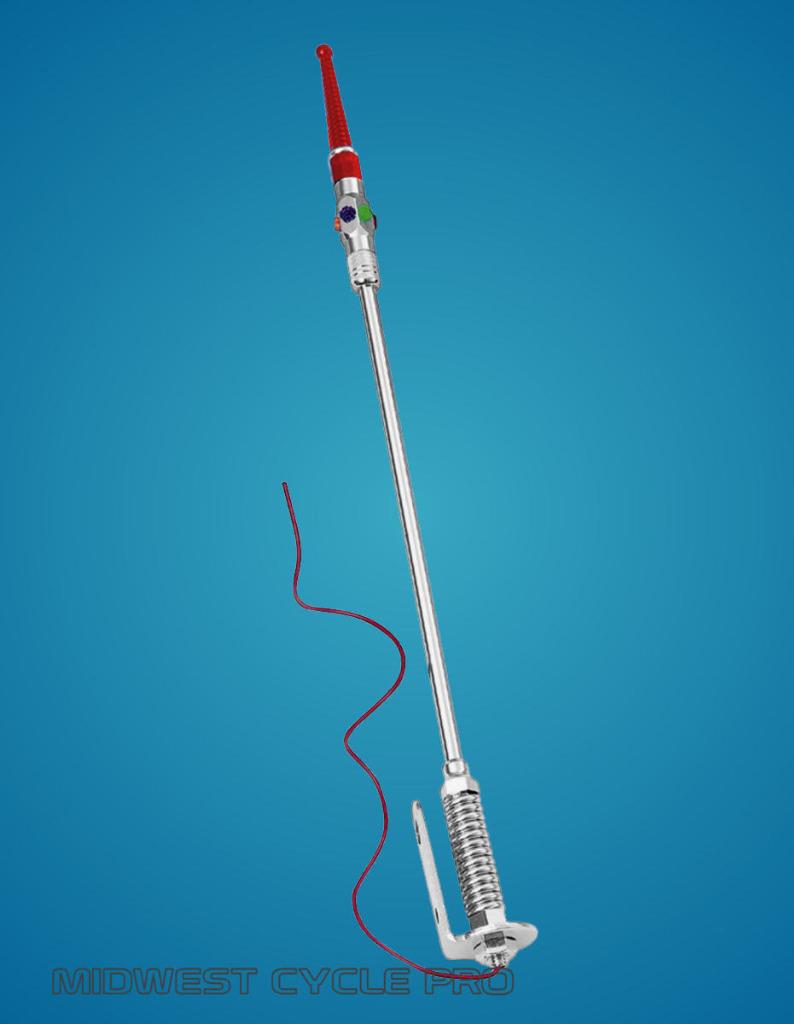 Chrome Pole Marker Light Red by Show Chrome (166R) eBay