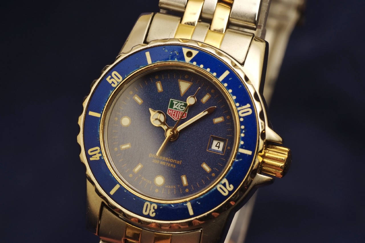 TAG Heuer Professional 200m Gold/SS/Blue/Authentic Luxury Ladies Diver Watch!!! eBay