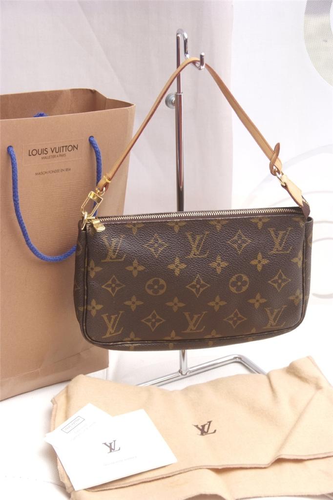 Louis Vuitton Monogram Brown Vinyl Leather/Authentic Ladies Evening Shoulder Bag | eBay