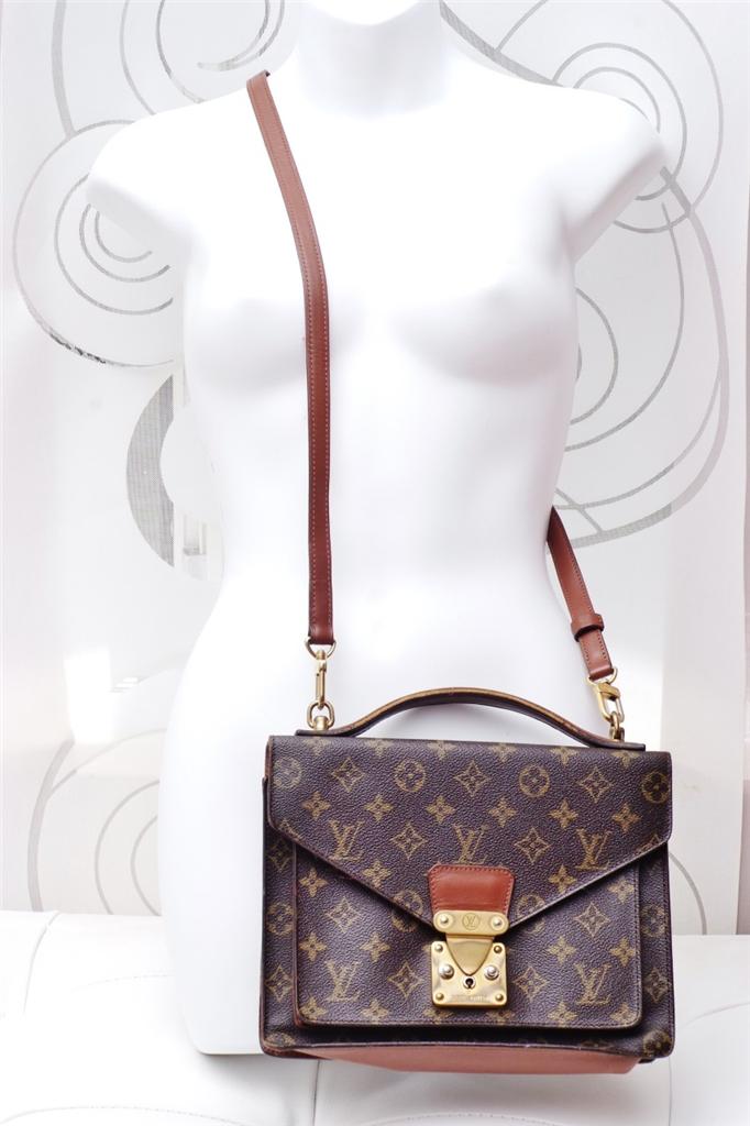 Louis Vuitton Monceau Monogram Gold Buckle/Authentic VINTAGE Ladies Shoulder Bag | eBay