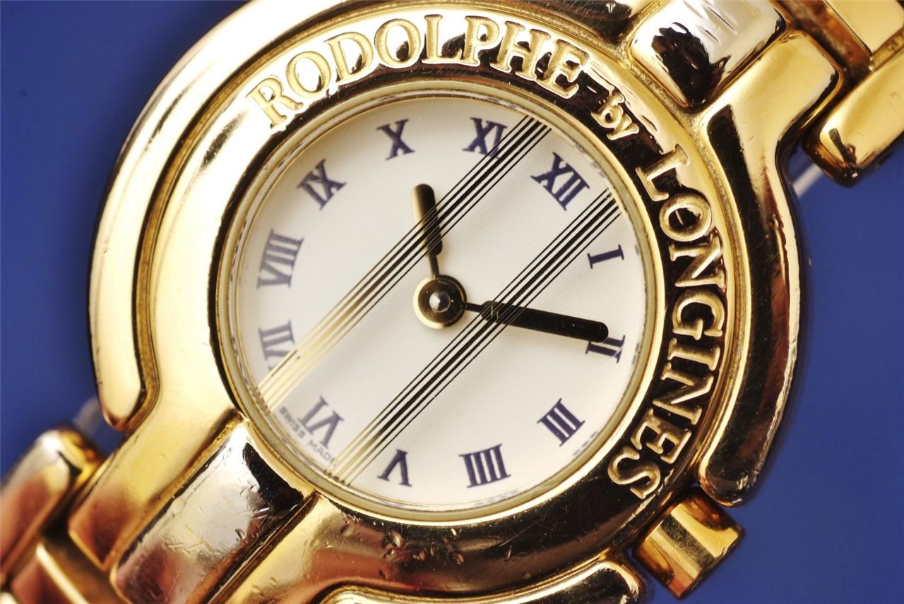 Authentic Longines Rodolphe Gold White Dial Ladies Luxury Dress Watch
