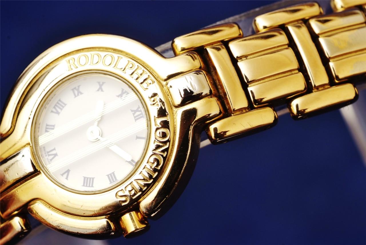 Authentic Longines Rodolphe Gold White Dial Ladies Luxury Dress Watch