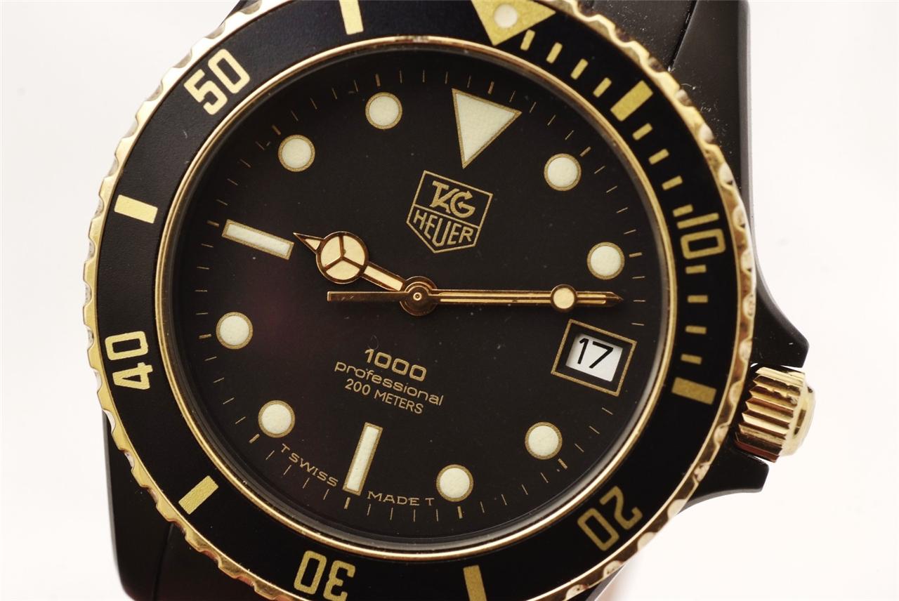 TAG Heuer 1000 Professional Black SS/Gold/Authentic Men