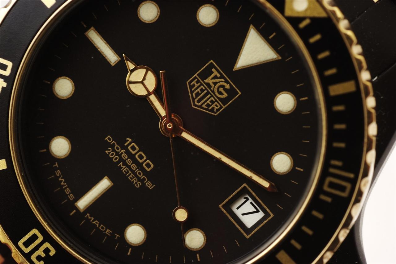 TAG Heuer 1000 Professional Black SS/Gold/Authentic Men
