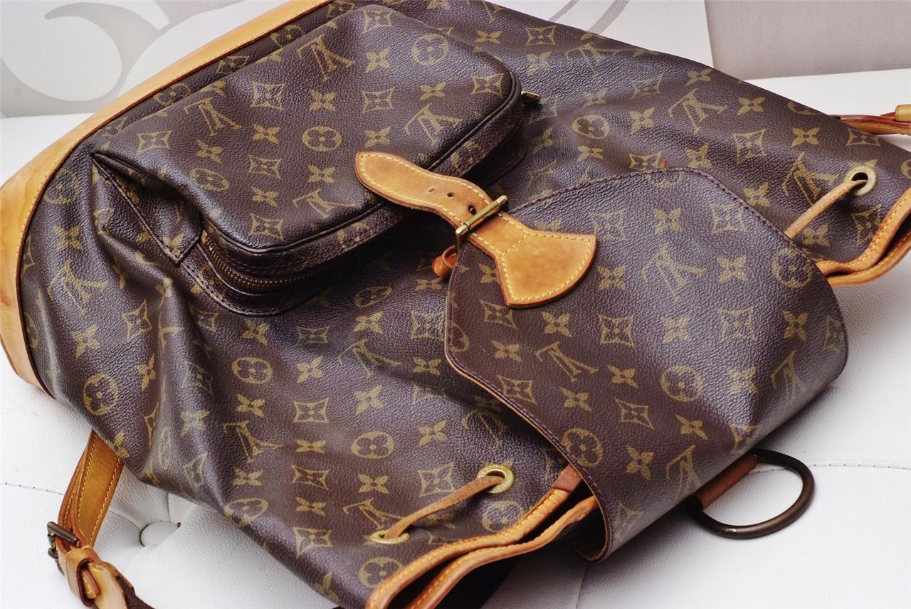 Louis Vuitton Montsouris GM Monogram/Authentic Backpack Bag! NEEDS REPAIR! | eBay