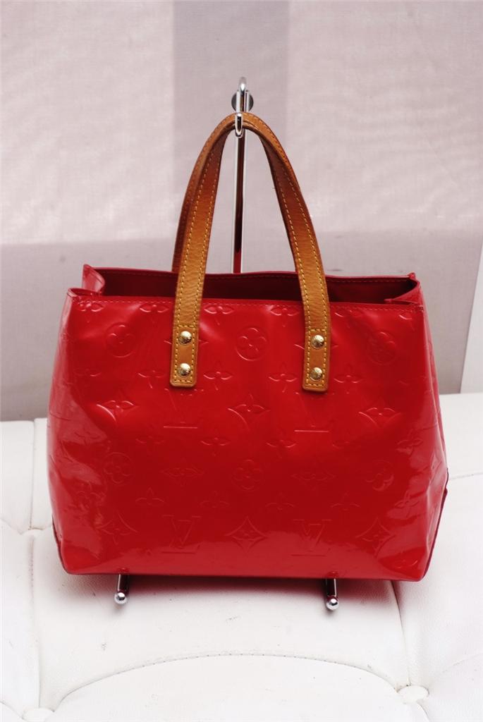 Louis Vuitton Vernis Reade Red Patent Leather/Authentic Small Tote Hand Bag | eBay