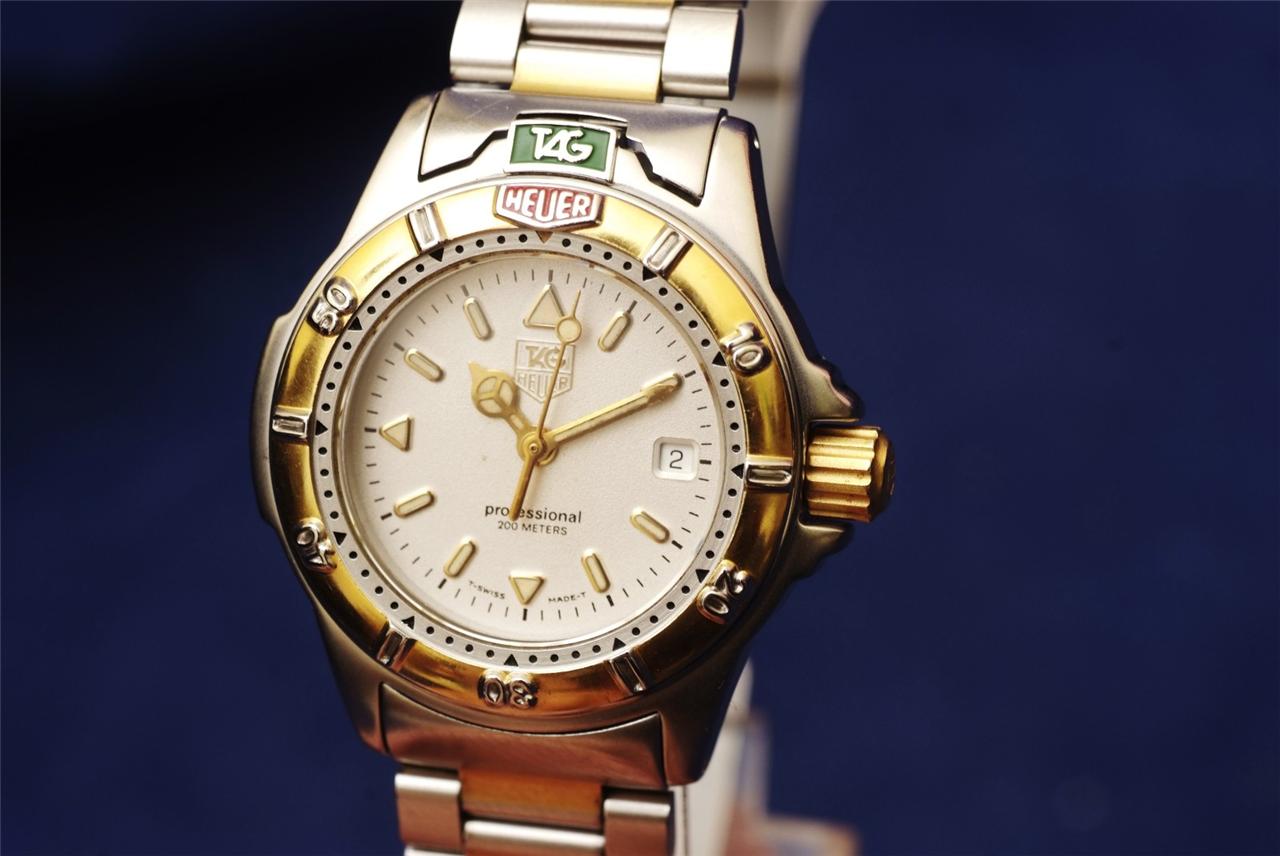 TAG Heuer 4000 Professional SS/Gold/Authentic Ladies Diver Sports Watch