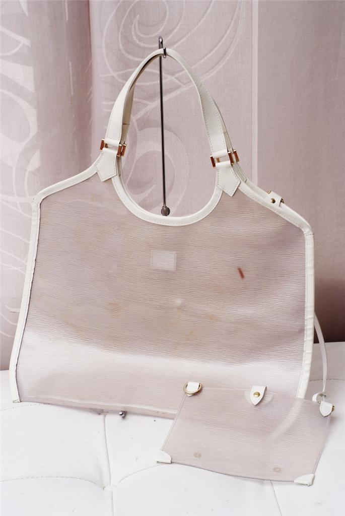 Louis Vuitton GM Epi Plage Clear/Authentic Vinyl Ladies Beach Hand Shoulder Bag! | eBay