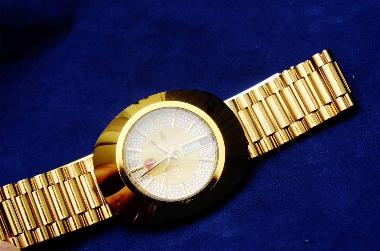 rado automatic gold watch