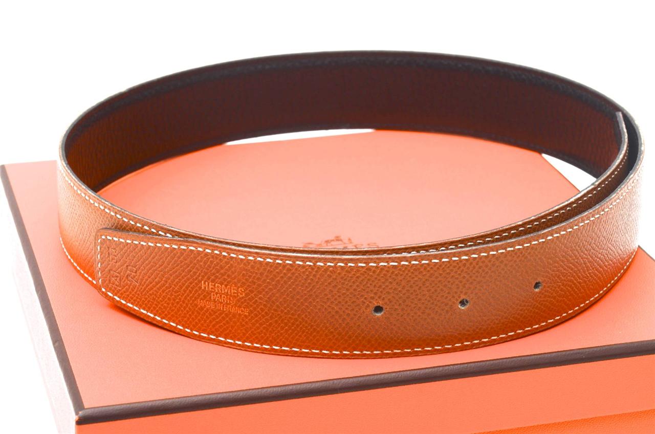 Hermes Brown Leather Authentic Ladies Size 70 Belt! Box included! No Buckle. | eBay