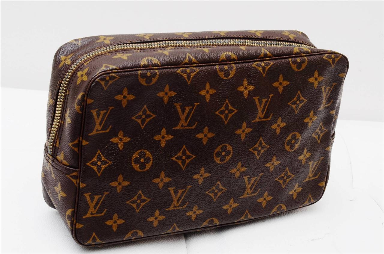 Authentic Louis Vuitton Monogram GM Toilette Cosmetic Pouch Bag!
