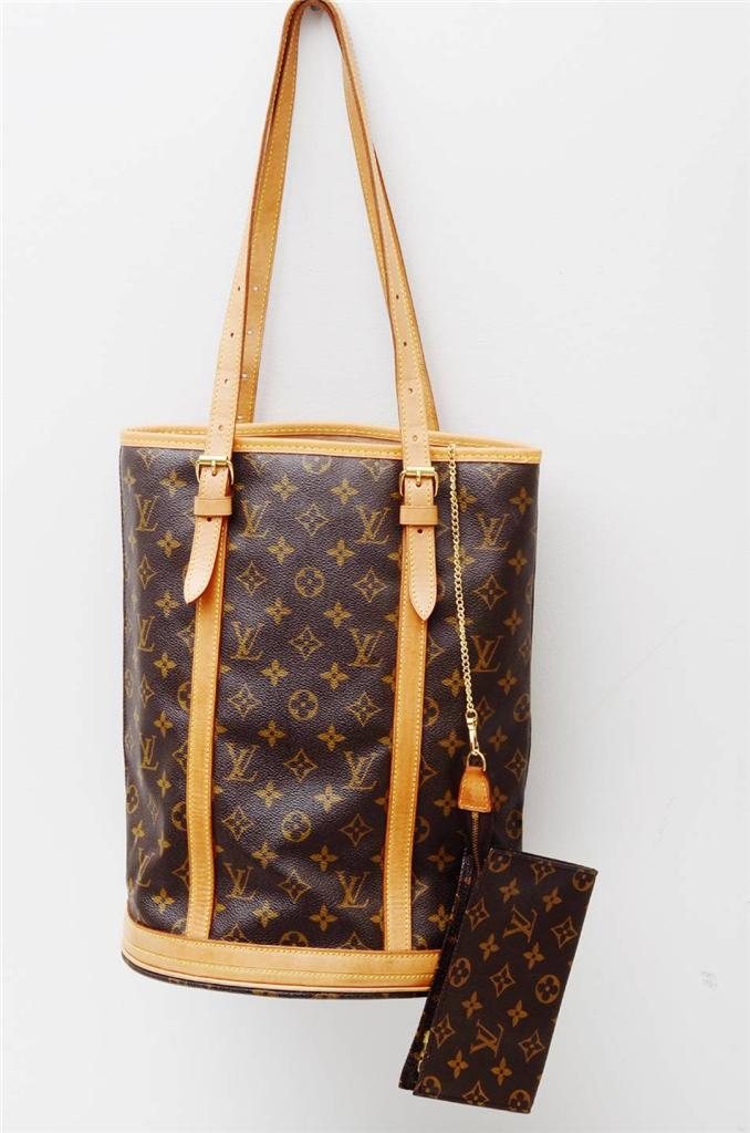 Louis Vuitton Monogram GM Bucket Authentic Women&#39;s Large Shoulder Bag Purse! | eBay
