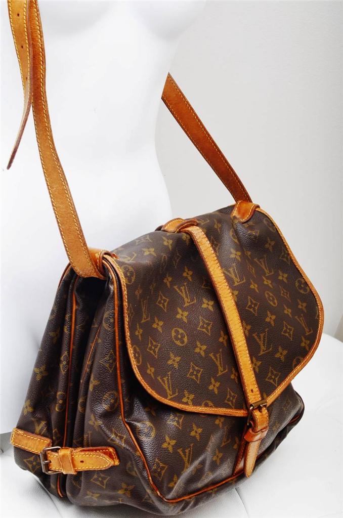 Louis Vuitton Saumur 35 Monogram/Authentic Vintage Shoulder Cross Body Bag! | eBay