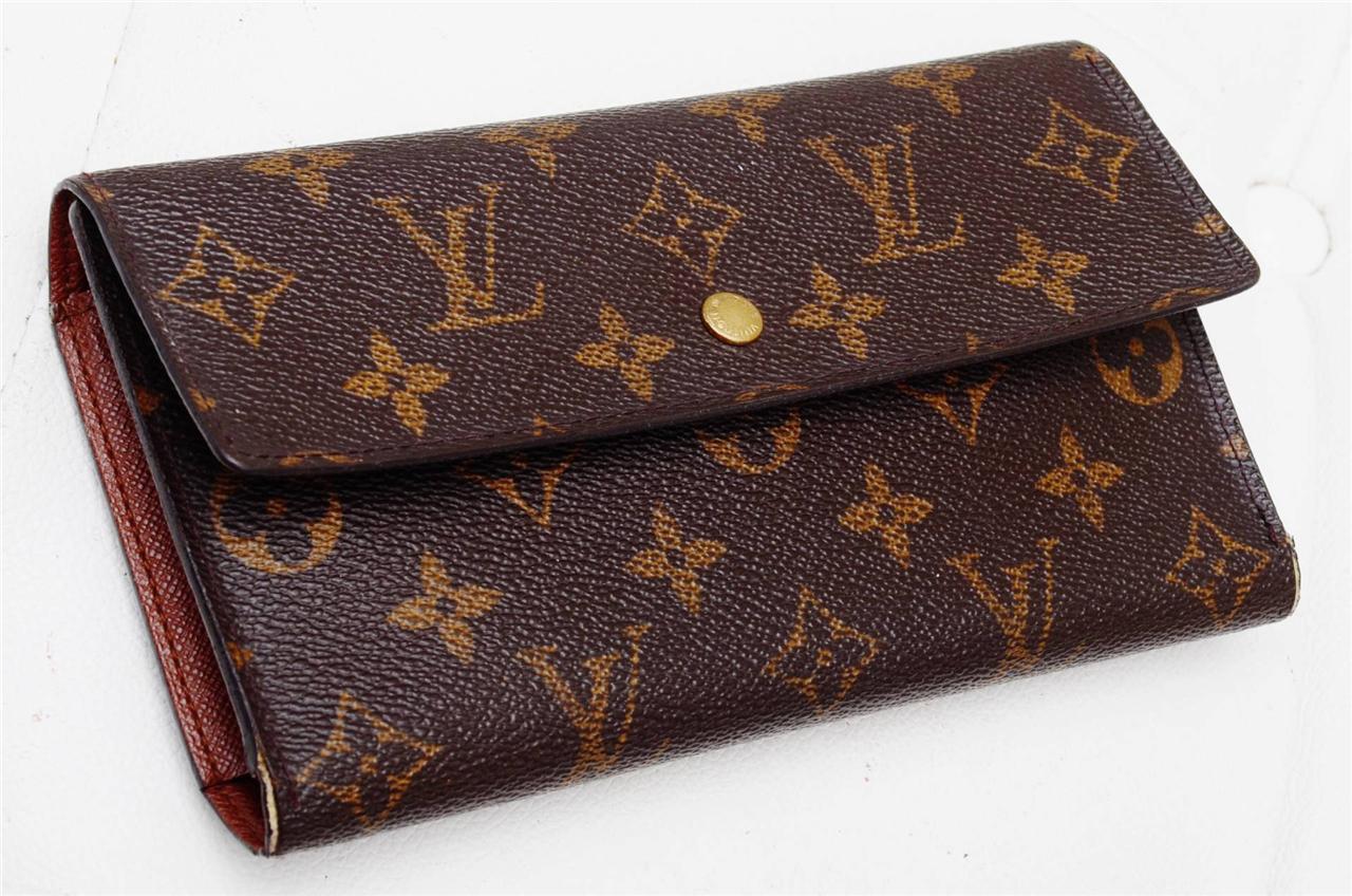 Louis Vuitton Monogram Horizontal Trifold Authentic Ladies Wallet Purse! | eBay