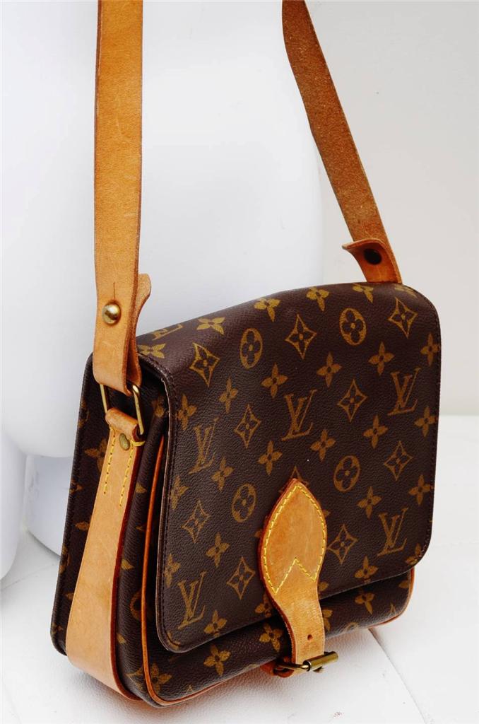 Louis Vuitton Monogram Cartouchiere MM/Authentic Cross Body VIntage Shoulder Bag