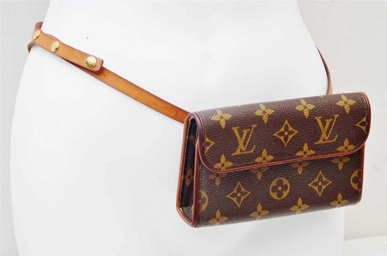 Louis Vuitton Florentine PM Monogram/Authentic Pochette Waist Bum Bag Purse!