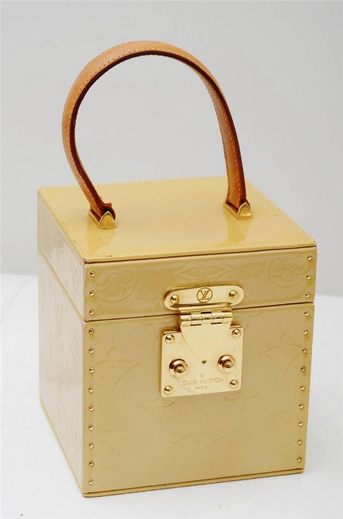 Authentic Louis Vuitton Bleeker Beige Vernis Ladies Cosmetic Hand Bag Box! | eBay