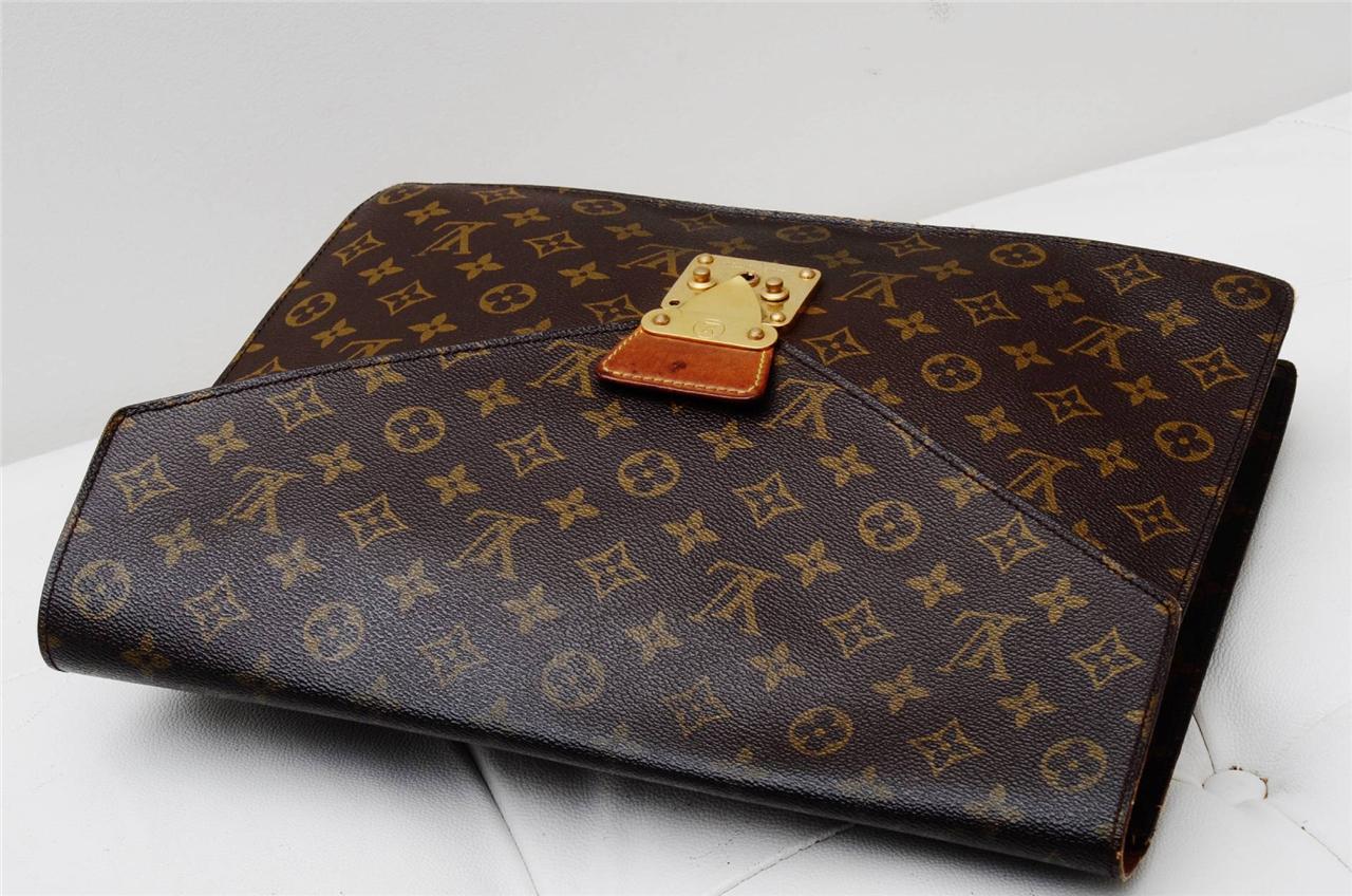 Louis Vuitton Monogram Authentic Vintage Document Case Holder Bag! | eBay