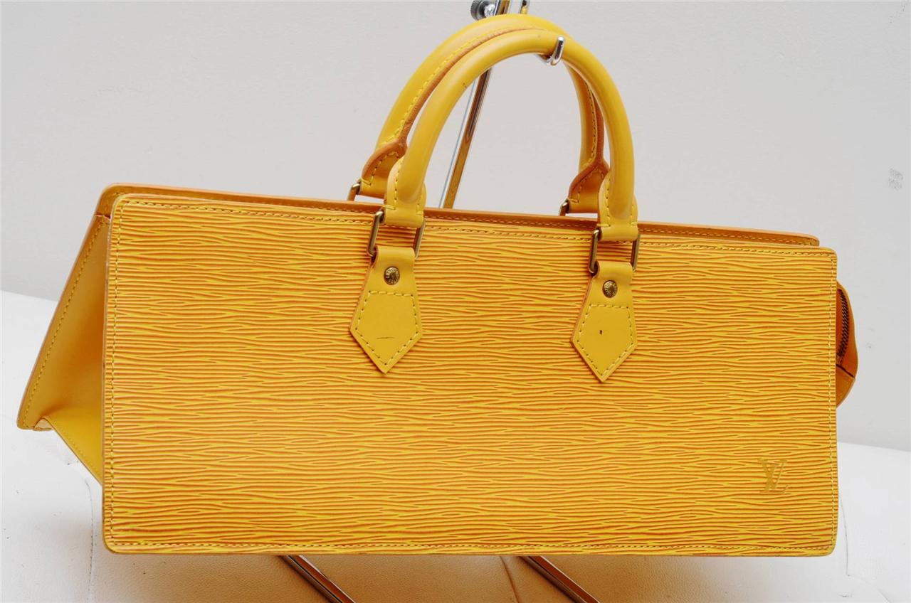 Louis Vuitton Epi Sac Triangle Yellow/Authentic Ladies Luxury Hand bag! | eBay