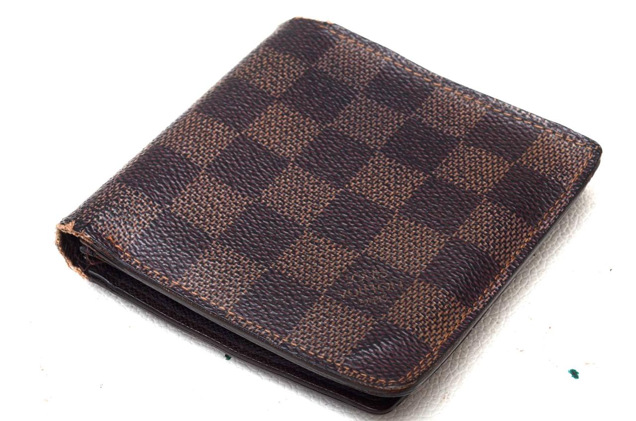Louis Vuitton Damier Ebene Brown Authentic Luxury Men&#39;s Wallet! | eBay