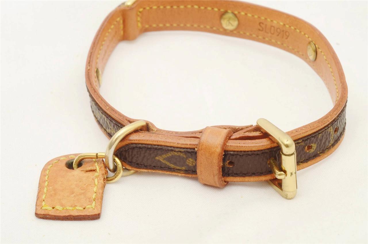 Louis Vuitton Collier Baxter PM Monogram Authentic Dog Collar (1092) | eBay