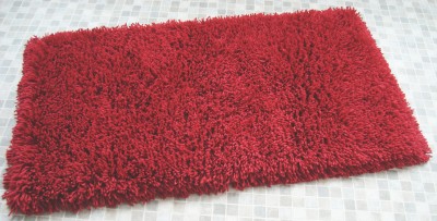 Bright Red ALASKA Shaggy Rug 90x150cm 5x3'