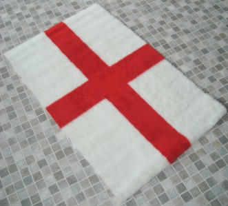 St George England World Cup Football Rug Red White Rugs