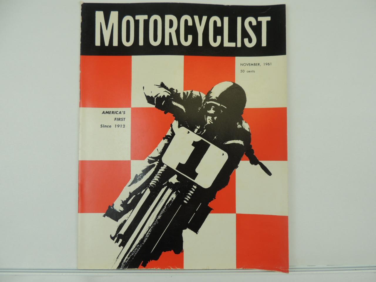 Vintage November 1961 MOTORCYCLIST Magazine Norton Ducati Zundapp Honda L5035 