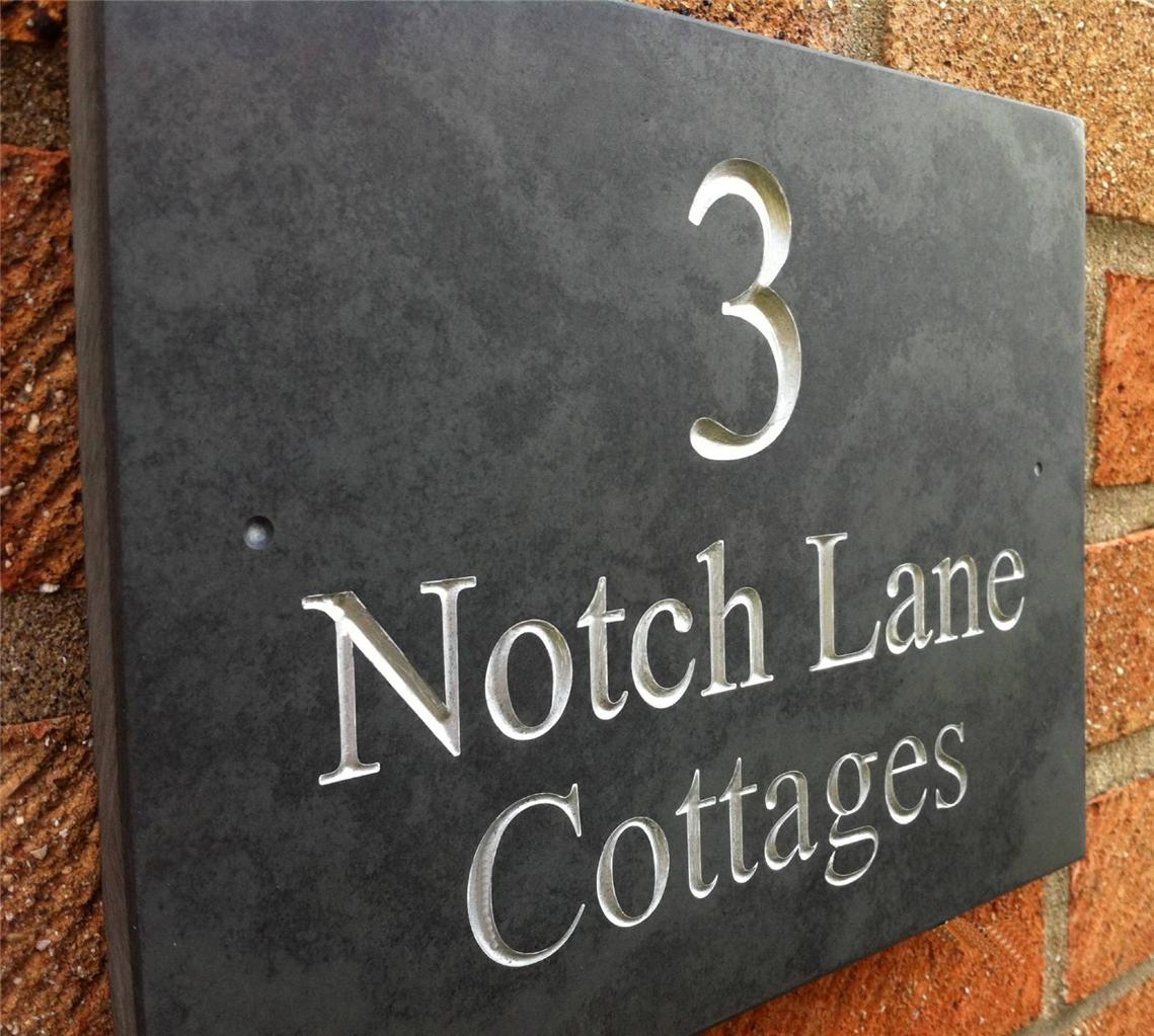 large slate engraved carved house sign name number plaque