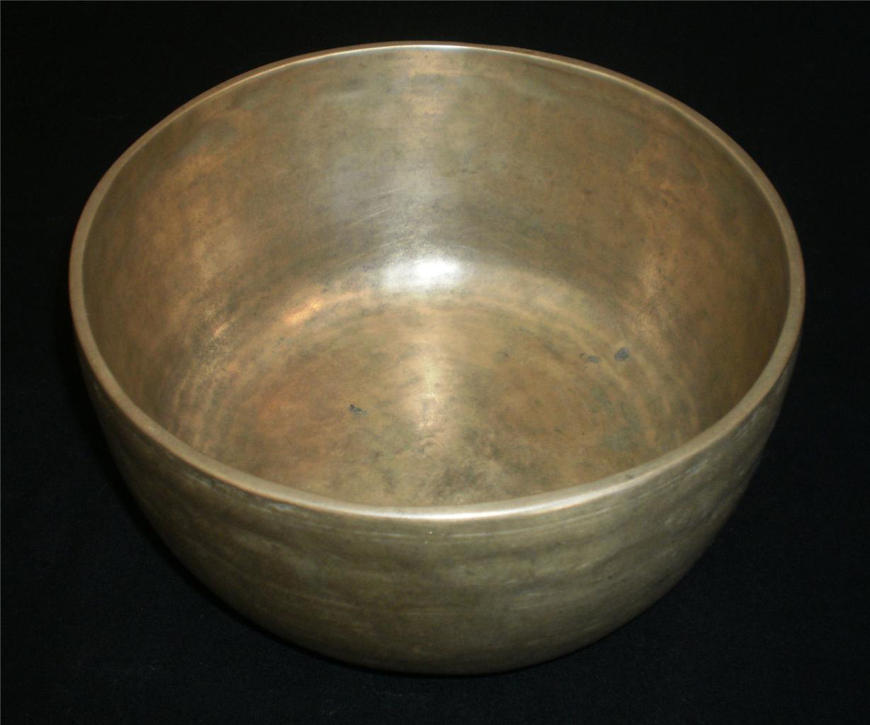 TIBETAN SINGING BOWLS 8" Authentic Antique Old from Nepal Throat Chakra
