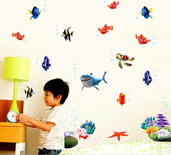 Finding Nemo Fish Ocean Shark Wall Stickers Removable Kids Nursery Room