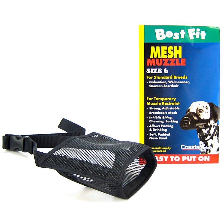 Coastal Pet Best Fit Mesh Dog Muzzle Select A Size 3" to 13 1 2 SM to