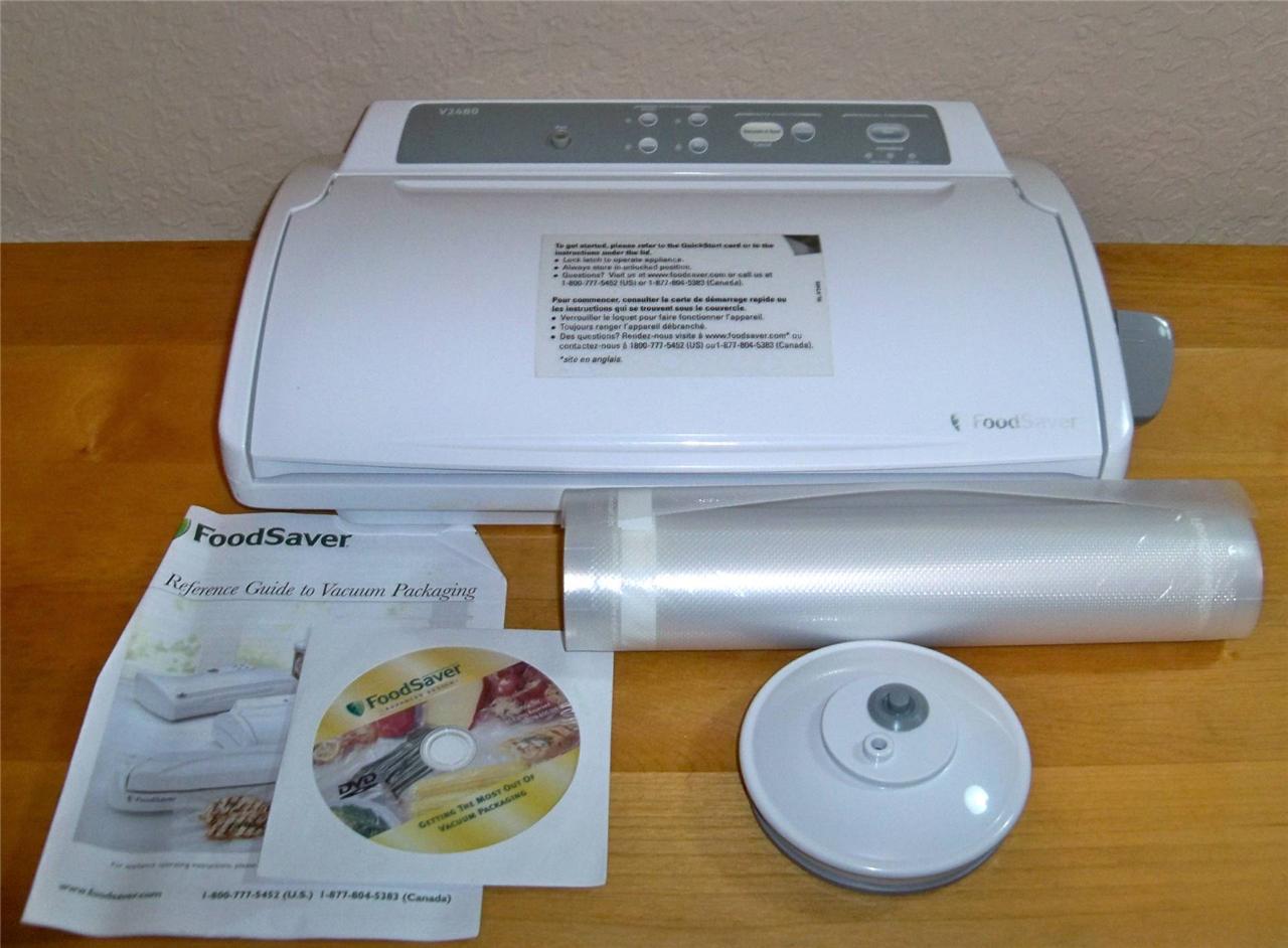Foodsaver V2480 Vacuum Sealer with 1 Roll of Bags eBay