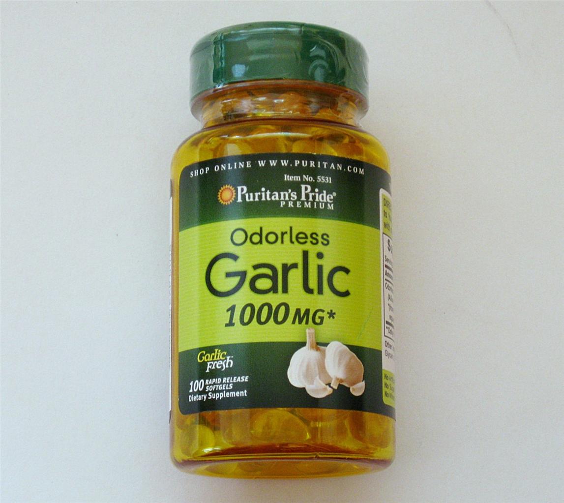 ODORLESS GARLIC 1000 MG 100 RAPID Release Soft gel PURITAN'S PRIDE SEALED FRESH eBay