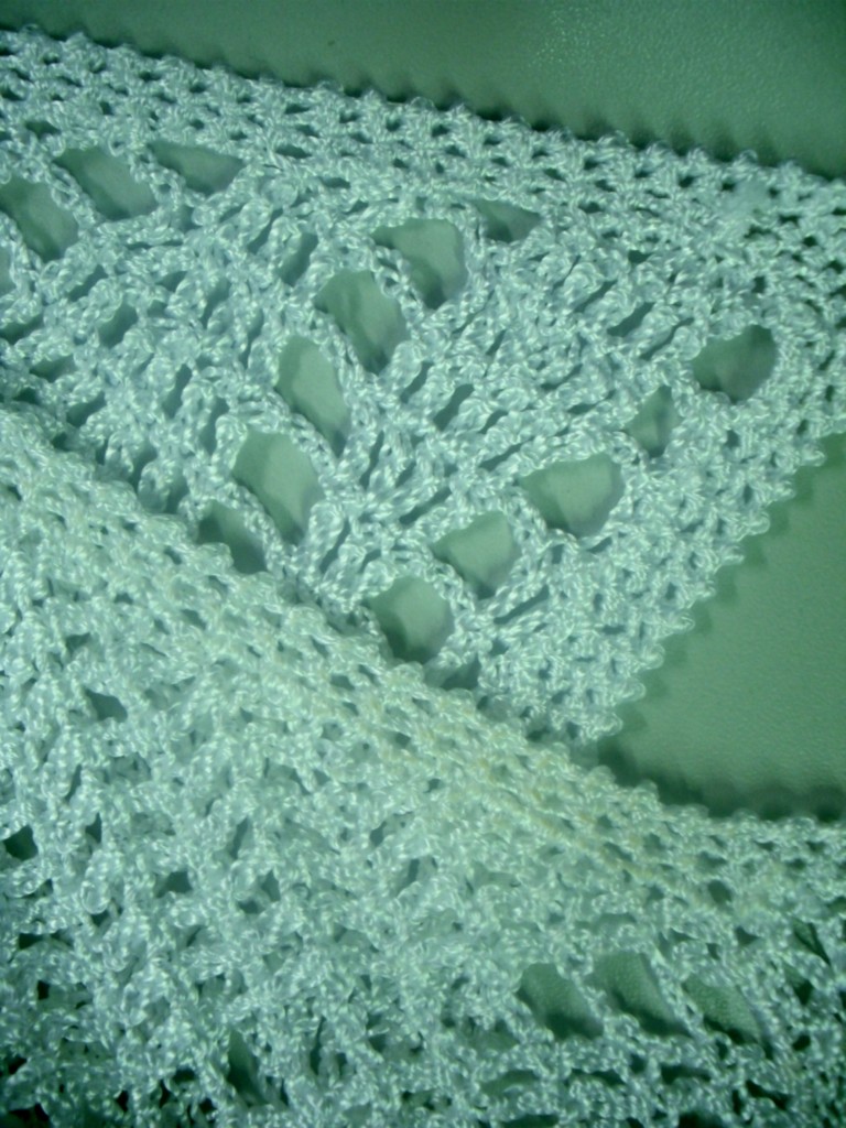 crochet dress in geometric