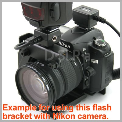 Nikon  Camera Flash Cord on Screw To The Camera S Tripod Socket For Fixing This Flash Bracket