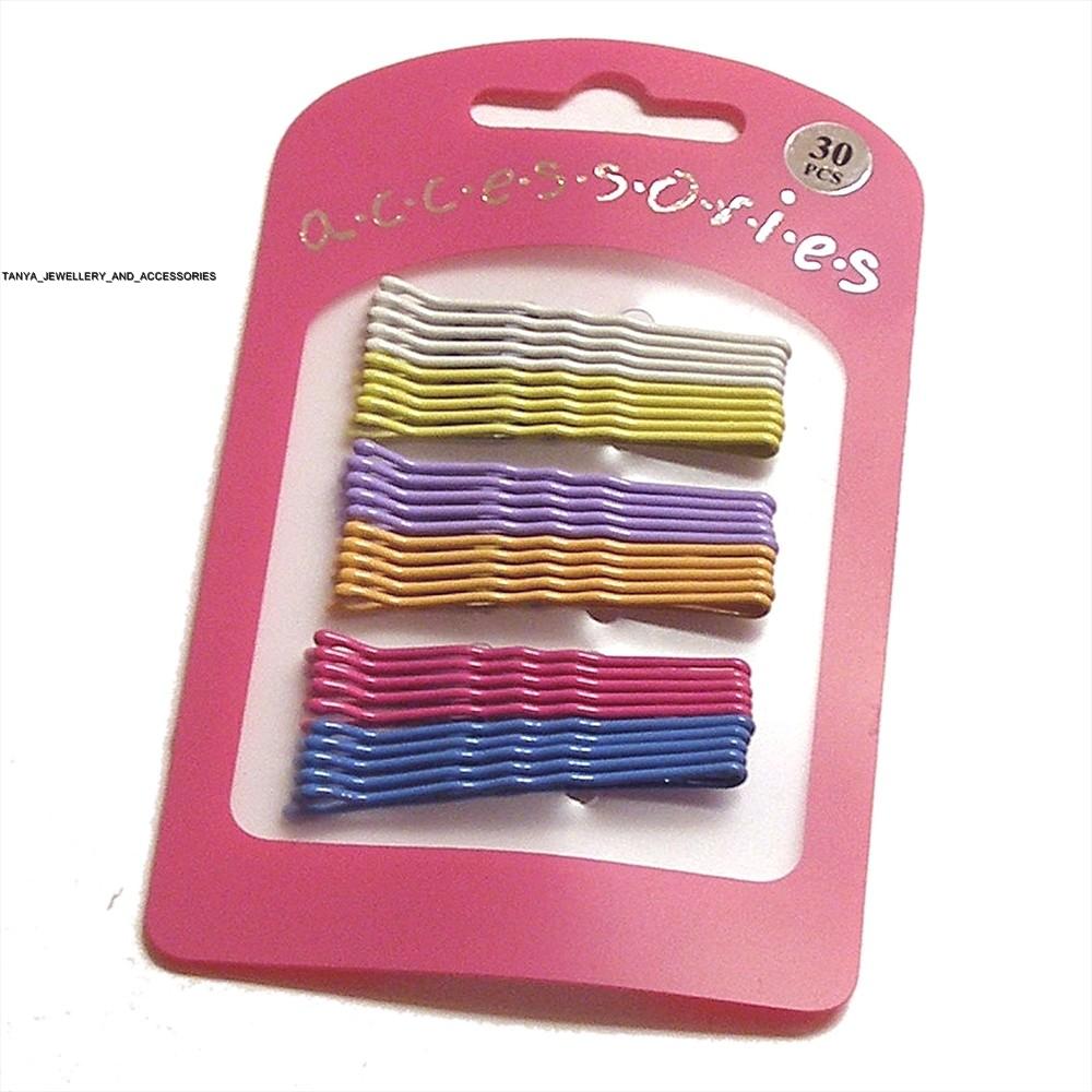 30 KIRBY GRIPS BOBBY PINS HAIR SLIDES RED TONE OR MULTI COLOURED Bnwt | eBay