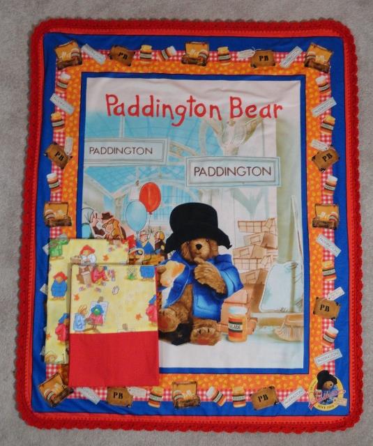 TODDLER CRIB QUILT/COTTON SHEET SET/HANDMADE PADDINGTON BEAR /RED eBay