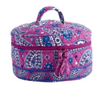 vera bradley round cosmetic bag