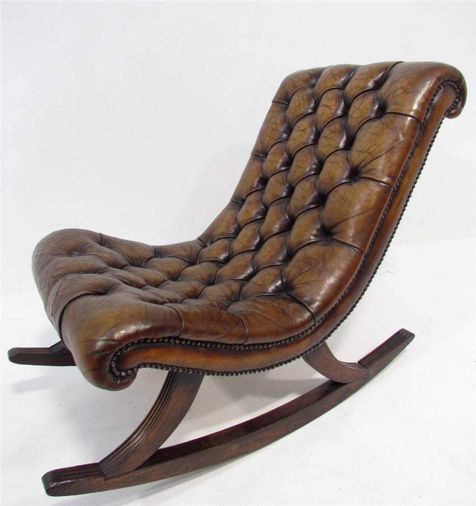 A Good Antique Chesterfield Rocking Chair | eBay