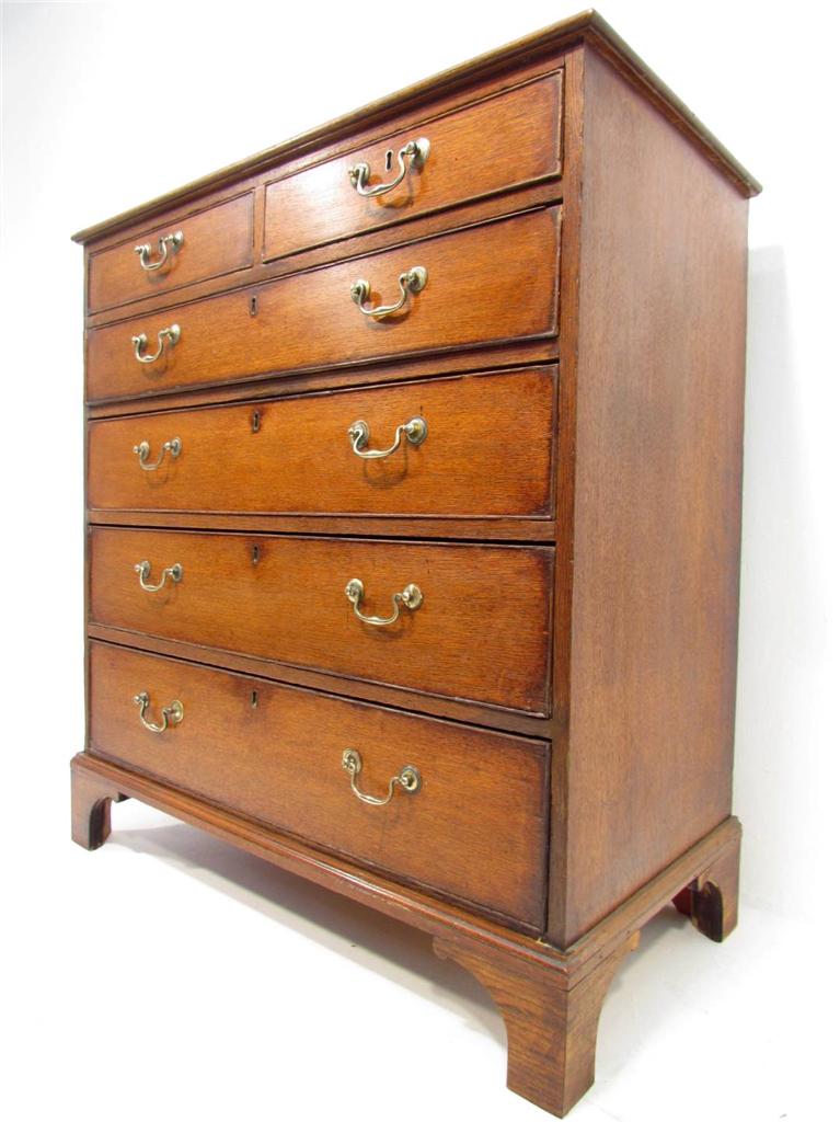 A Good Antique Golden Oak Chest Of Drawers C1780 eBay