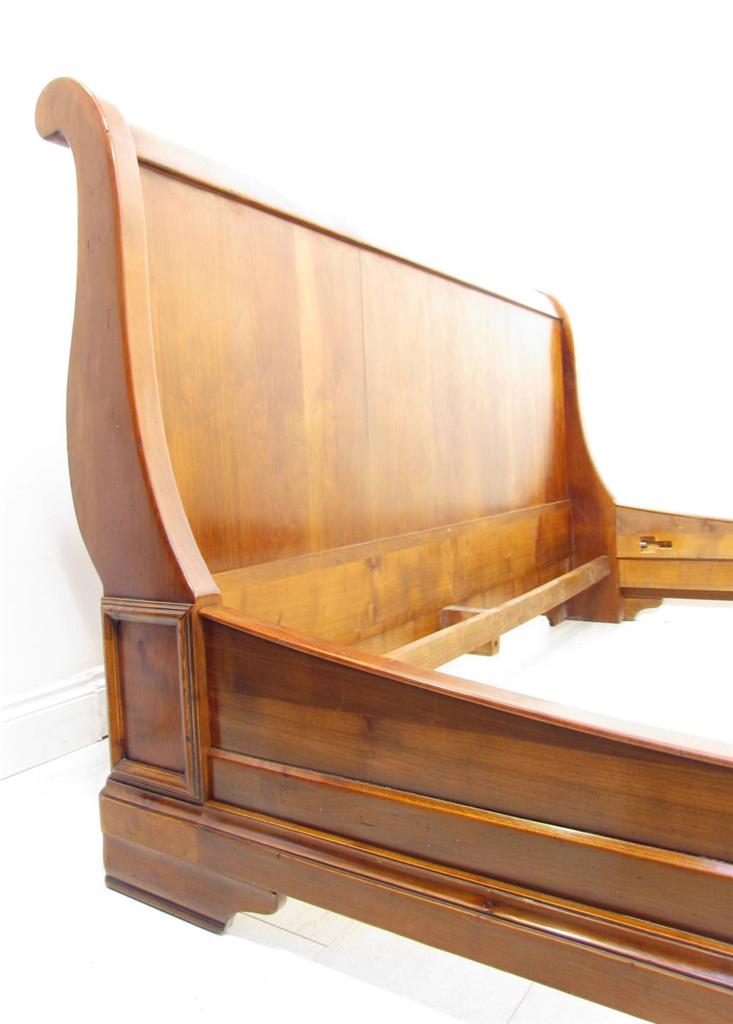 Antique Style French Light Cherrywood King Size Sleigh Bed eBay