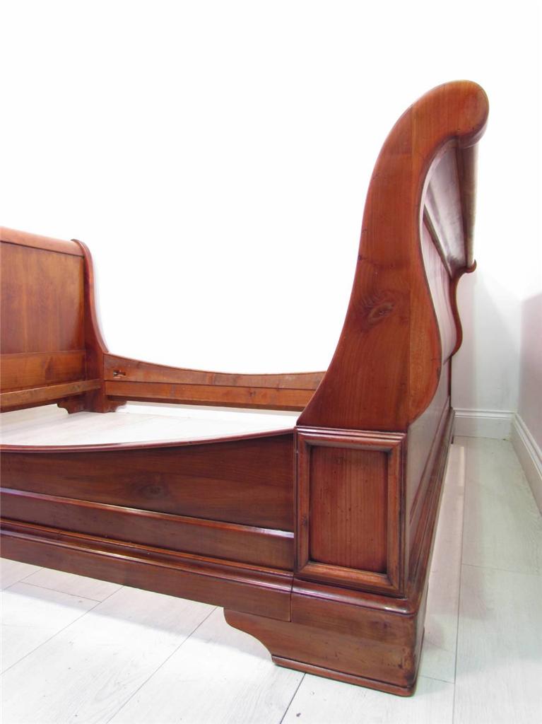 Antique Style French Light Cherrywood King Size Sleigh Bed eBay