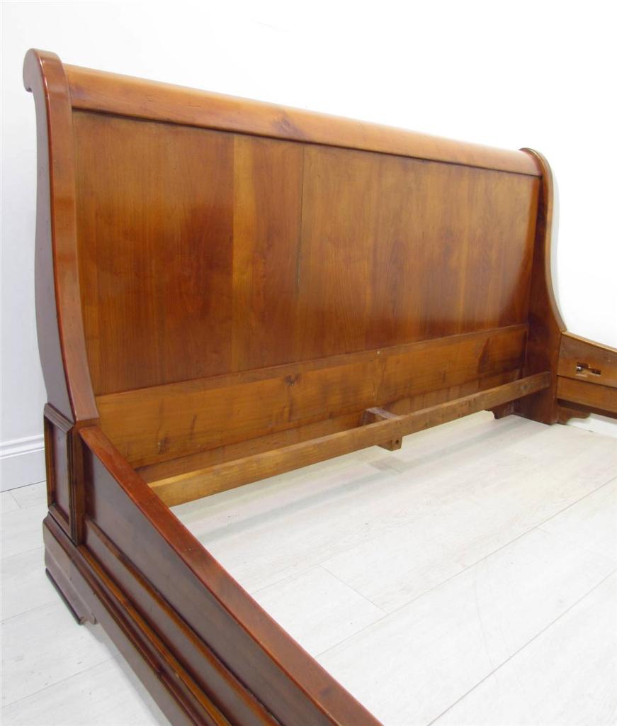 Antique Style French Light Cherrywood King Size Sleigh Bed eBay