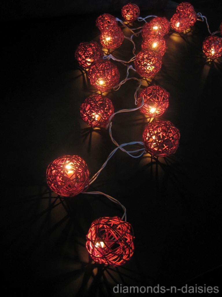 20 DARK BROWN Battery Operated Wicker Rattan Ball LED String Fairy Lights Party eBay