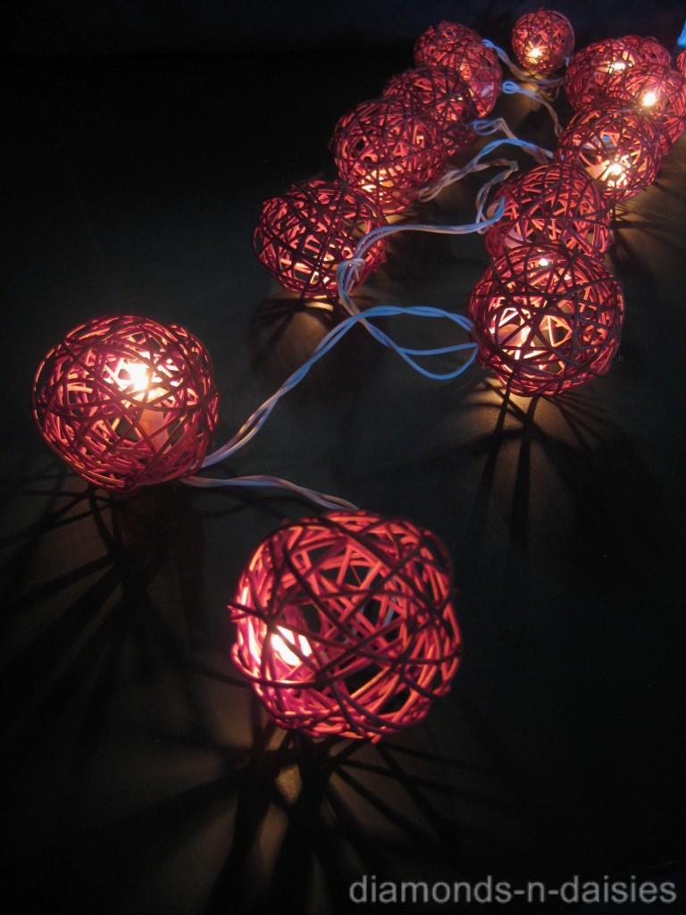 Brown Wicker Rattan Ball String Fairy Lights / Lanterns USD 19.87 - PicClick
