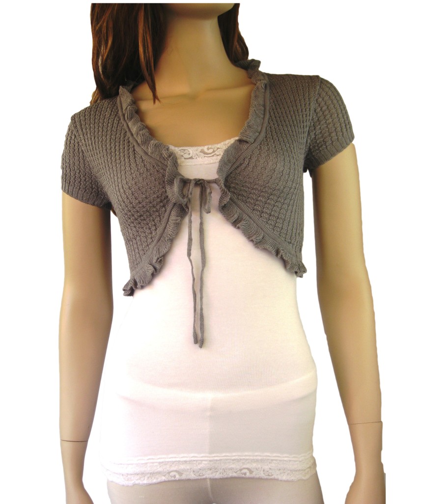 Ladies Crochet Mini Bolero Knit Cardigan Top XS S 6 8 10 | eBay